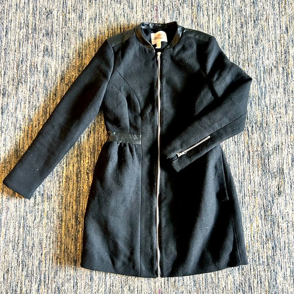 Forever 21 Leather Peacoat - Picture 1 of 3